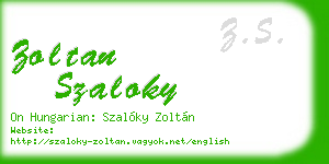 zoltan szaloky business card